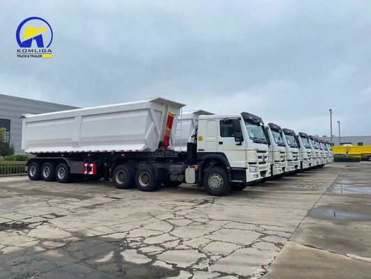 9.00-22.5/8.00-20/8.5-20China Rim Heavy Dump Semi-Trailer met voorlift