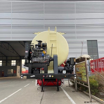 Semi-trailer voor het lossen van drukvaten voor bulkpoeder Twee stukken brandblussers van 4 kg