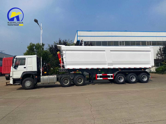 2/3/4 Assen Tipper aanhangwagen 60ton 70ton 80ton Capaciteit Front Lifting Semi Dump aanhangwagen