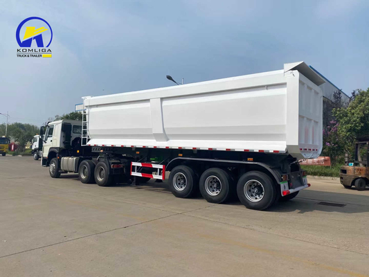 2/3/4 Assen Tipper aanhangwagen 60ton 70ton 80ton Capaciteit Front Lifting Semi Dump aanhangwagen