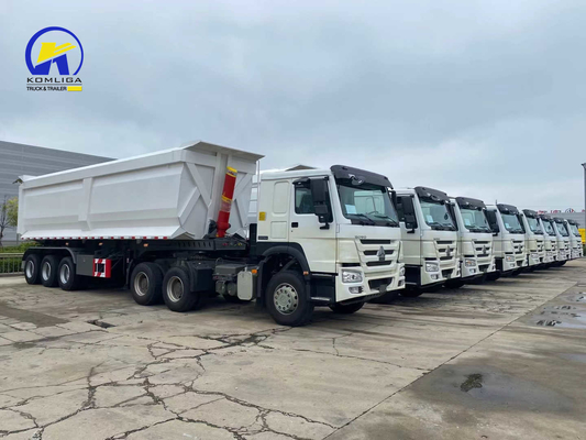 2/3/4 Assen Tipper aanhangwagen 60ton 70ton 80ton Capaciteit Front Lifting Semi Dump aanhangwagen