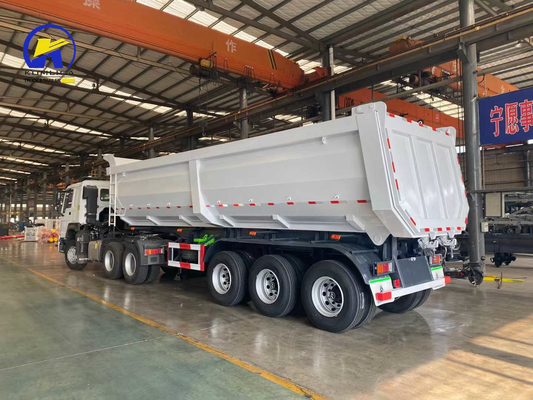 3-6 Assen Zware zijkant Aluminium Achterste 30/50/60 Ton Hydraulische Semi Truck Dump Trailer