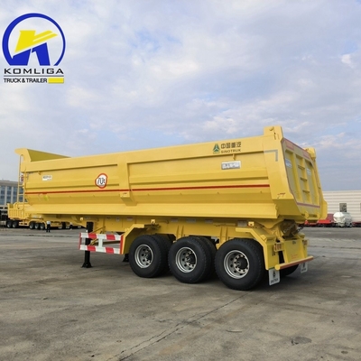 40 ton 60 ton 80 ton Hydraulisch kantelend achterste U-vormige dumptrailer met 3-6 assen