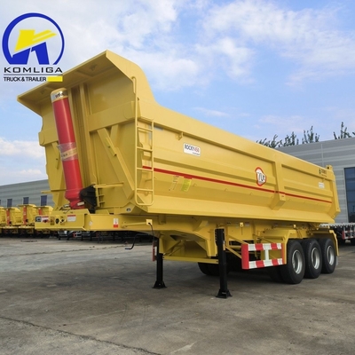 40 ton 60 ton 80 ton Hydraulisch kantelend achterste U-vormige dumptrailer met 3-6 assen