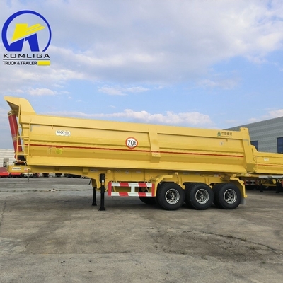 40 ton 60 ton 80 ton Hydraulisch kantelend achterste U-vormige dumptrailer met 3-6 assen
