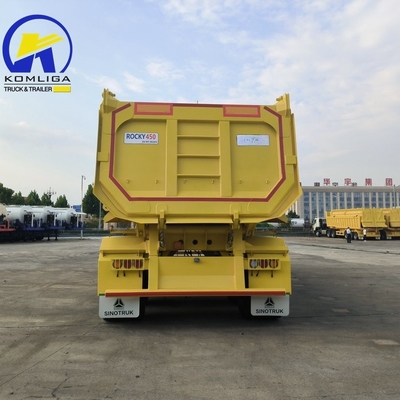 40 ton 60 ton 80 ton Hydraulisch kantelend achterste U-vormige dumptrailer met 3-6 assen