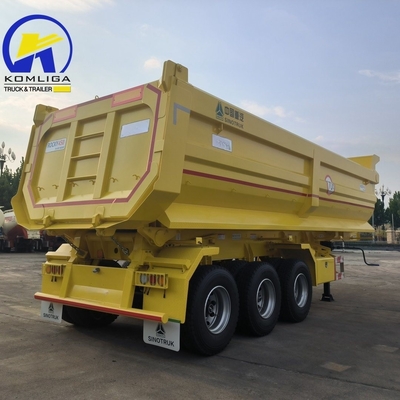 40 ton 60 ton 80 ton Hydraulisch kantelend achterste U-vormige dumptrailer met 3-6 assen