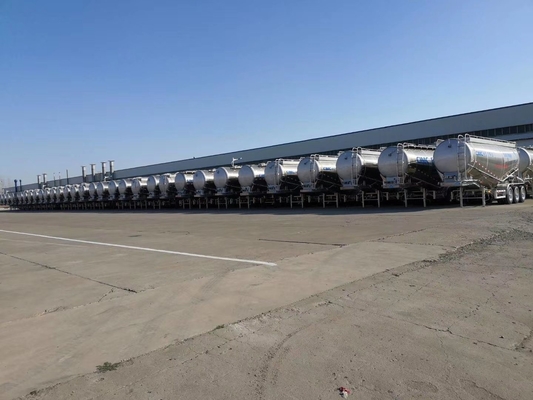 2 stuks ABS Optioneel 3 assen Bulk Cement Tanker Semi-trailer met reserveband drager