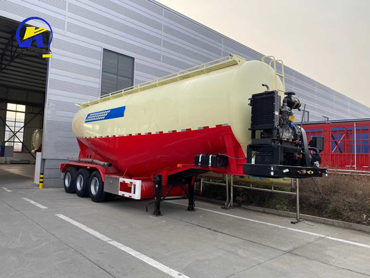 Ontwerp 3 As 30/35/40/45cbm Bulk Cement Semi-trailer met Jost Two-Speed Landing Gear