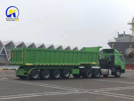 3/4-as-tilper achterste dump-half-aanhanger met zware klasse en GCC-certificering