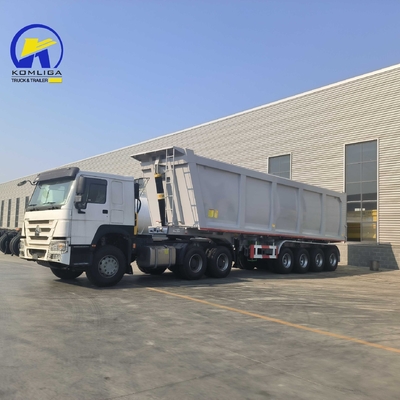 3/4-as-tilper achterste dump-half-aanhanger met zware klasse en GCC-certificering