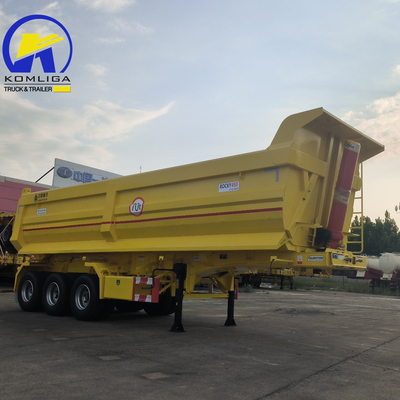 70t Sinotruk HOWO Heavy Duty Dump Trailer met stalen carrosserie en Jost C200t landingsgestel