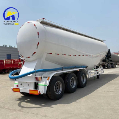 Flatbed 3 axles 28cbm 40ton bulk cement tank tank trailer met Wabco Re6 relais klep