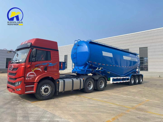 Flatbed 3 axles 28cbm 40ton bulk cement tank tank trailer met Wabco Re6 relais klep