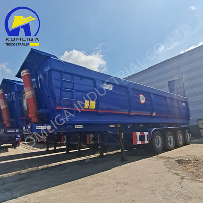 Fuwa/BPW Achsen Platbed Semi-trailer voor zwaar werk 40cbm 45cbm Tipper Dump Trailer