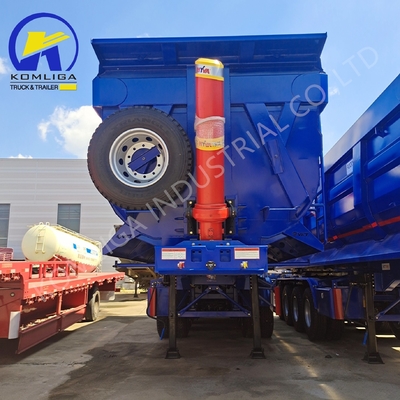 Fuwa/BPW Achsen Platbed Semi-trailer voor zwaar werk 40cbm 45cbm Tipper Dump Trailer