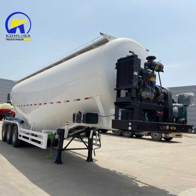 3 assen 4 assen Dry Bulk Cement Semi-trailer met ophangsystemen van het kruisarmtype