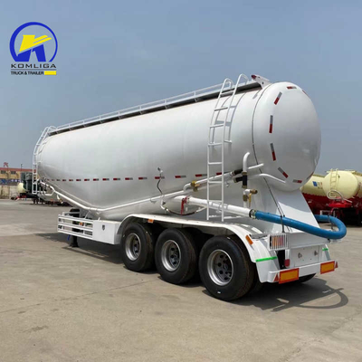 3 assen 4 assen Dry Bulk Cement Semi-trailer met ophangsystemen van het kruisarmtype