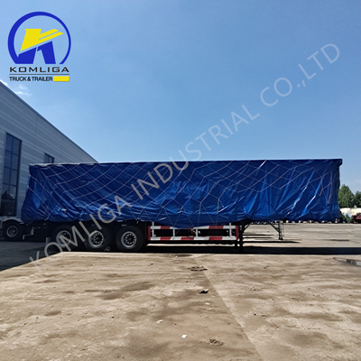 Op maat gemaakte aanvraag 3 assen Achterste Hydraulische Dump Truck Tipping Semi Trailer voor Rusland