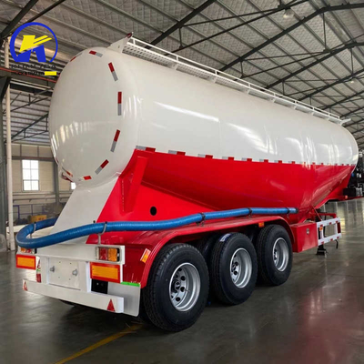 Standaard veiligheidsbewaker 2/3 assen 50 ton Gooseneck Bulk Cement Dry Powder Tank Trailer