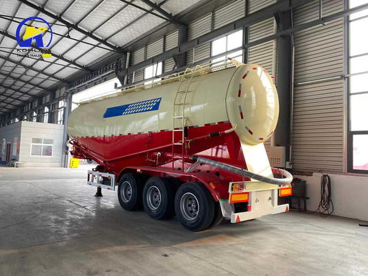 Standaard veiligheidsbewaker 2/3 assen 50 ton Gooseneck Bulk Cement Dry Powder Tank Trailer