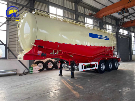 Standaard veiligheidsbewaker 2/3 assen 50 ton Gooseneck Bulk Cement Dry Powder Tank Trailer