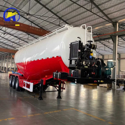 Standaard veiligheidsbewaker 2/3 assen 50 ton Gooseneck Bulk Cement Dry Powder Tank Trailer