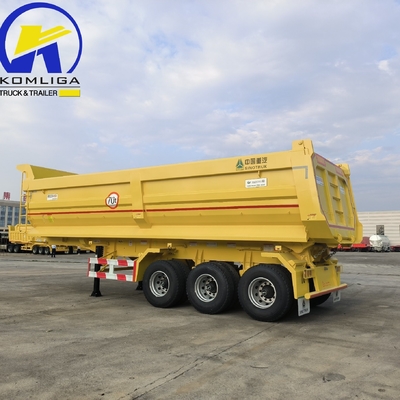 Sinotruk 3-assige U-vorm 70ton Dump Trailer Dumpper Semi Trailer Wabco remsysteem