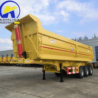 Sinotruk 3-assige U-vorm 70ton Dump Trailer Dumpper Semi Trailer Wabco remsysteem